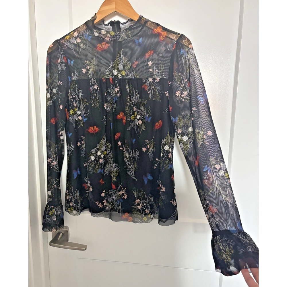Womens Sheer Top Mesh Dark Romantic Whimsigoth Witchy Goth Fairy - Size S/M